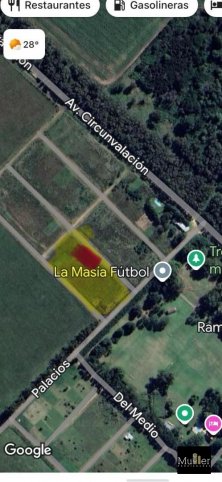 Lote en Venta sobre Palacios y Circunvalación