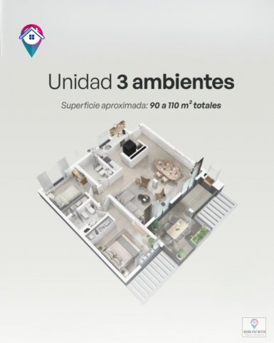 Depto 2 dorm, 1 baño en edificio con pileta — Rodriguez 0