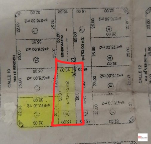 Lote en Gardey 750m² con luz y gas a 200 metros