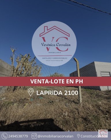 Lote en venta 8,33x32,50m en Laprida 2100