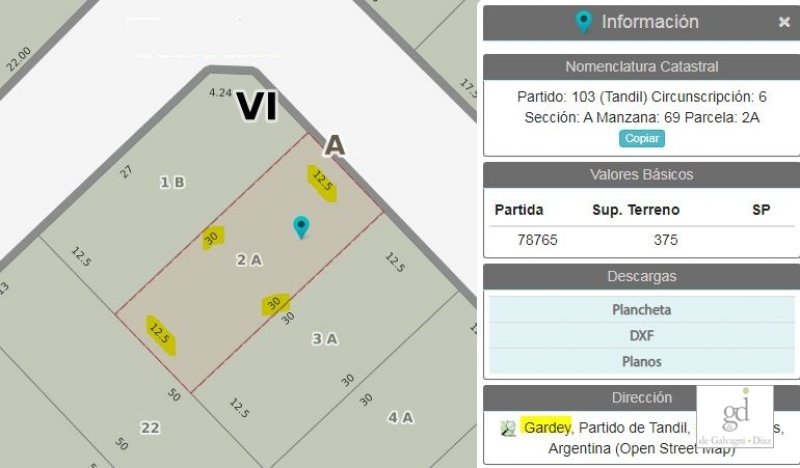 Lote 375m² en GARDEY, cercano a la Plaza
