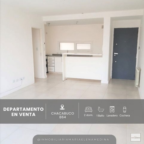Depto 2 dorm, 73m² con cochera — Chacabuco 864