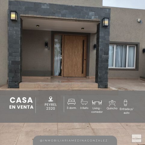 Casa 3 dorm, 200m² con cochera y patio — Peyrel 2320