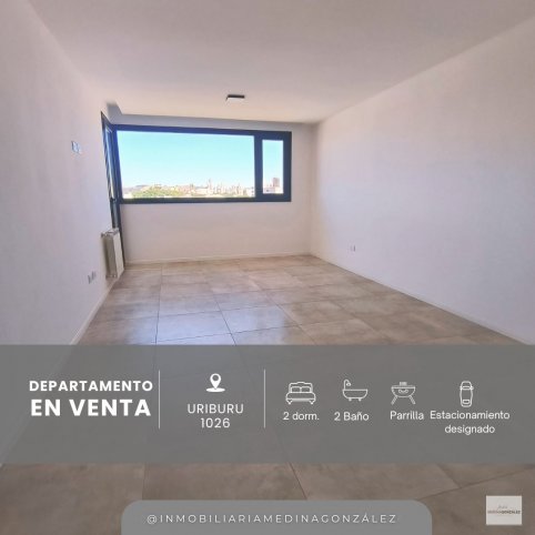 Depto 2 dorm, 86m² a estrenar con cochera — Uriburu 1026