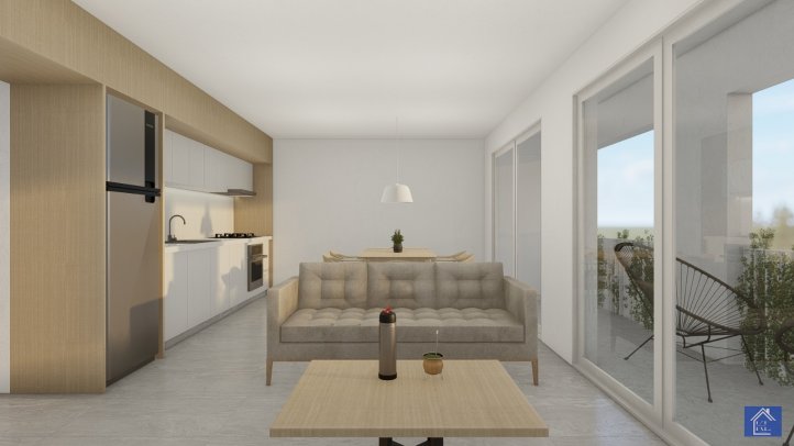 Departamento a estrenar 2 habitaciones 60m² 2do piso por escalera