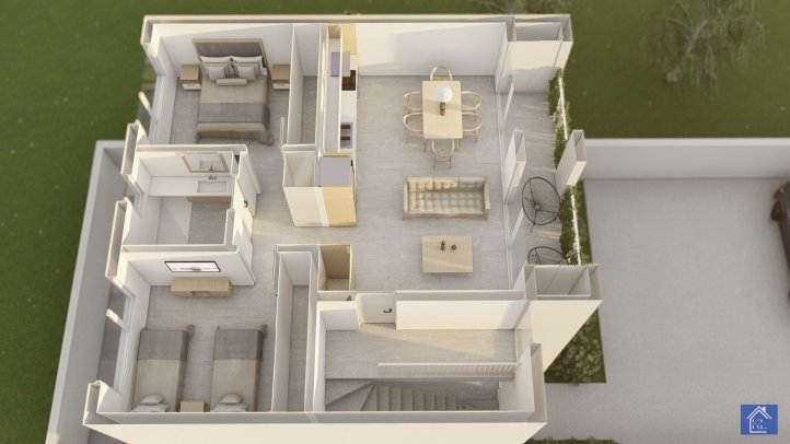 Departamento a estrenar 2 habitaciones 60m² 2do piso por escalera