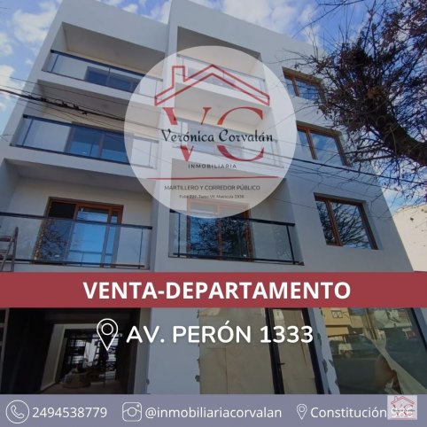Depto. en Venta 1 dorm, 1 baño — Avenida Perón 1333