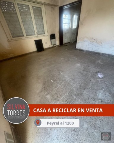 Casa en Peyrel 1200, 2 dorm, 1 baño, a reciclar