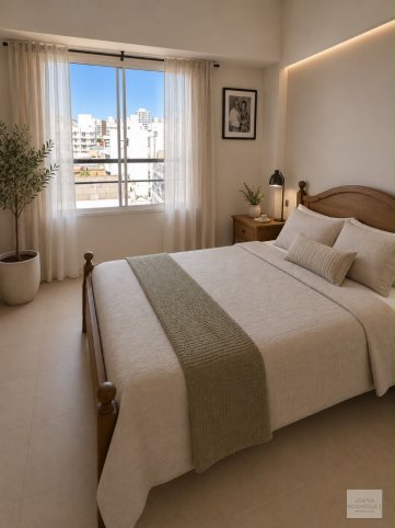 Depto 1 dorm, 55m² con cochera y ascensor — Las Heras