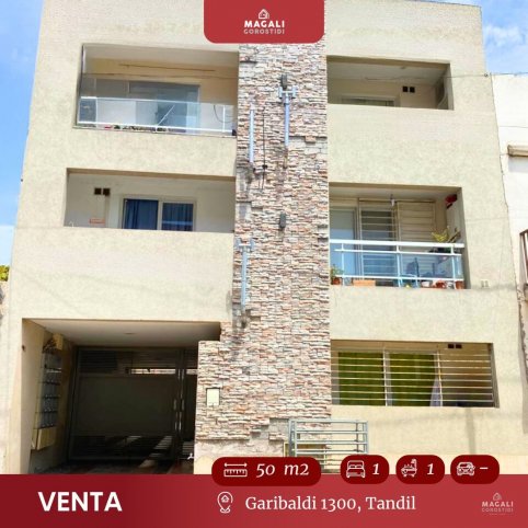 Depto 1 dorm, 50m² en Garibaldi 1300