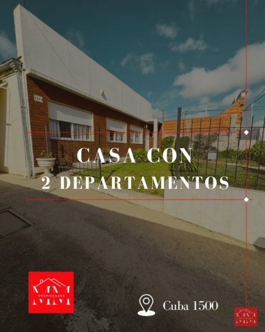Casa 2 dorm, 105m² en Cuba 1500 con garage