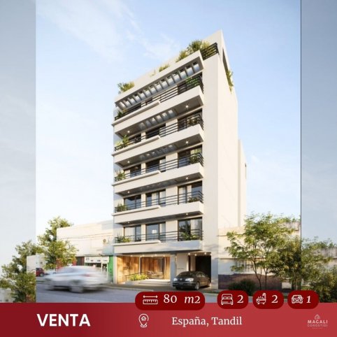 Depto 2 dorm, 80m² con cochera — España