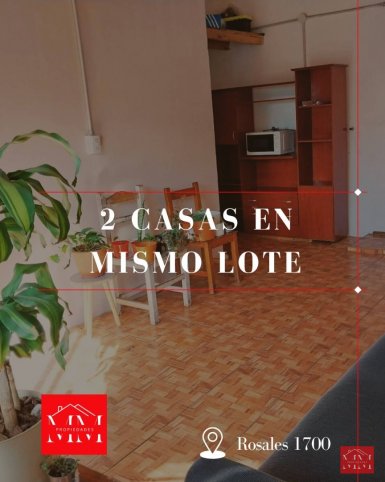 Casa 1 dorm, 10x30mts con garage — Rosales 1700