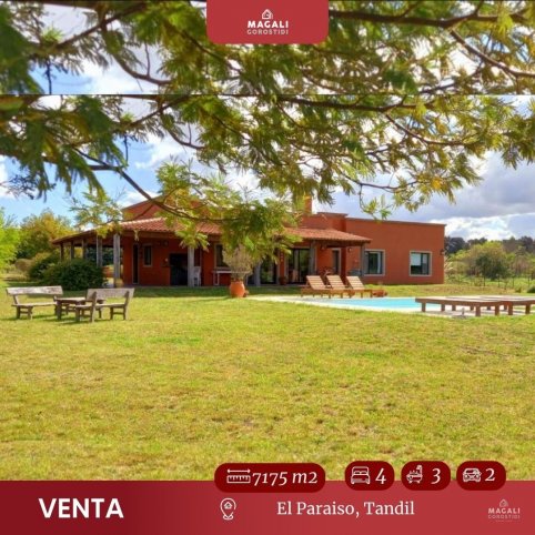 Casa 3 dorm, 380m² con pileta y cochera — El Paraíso