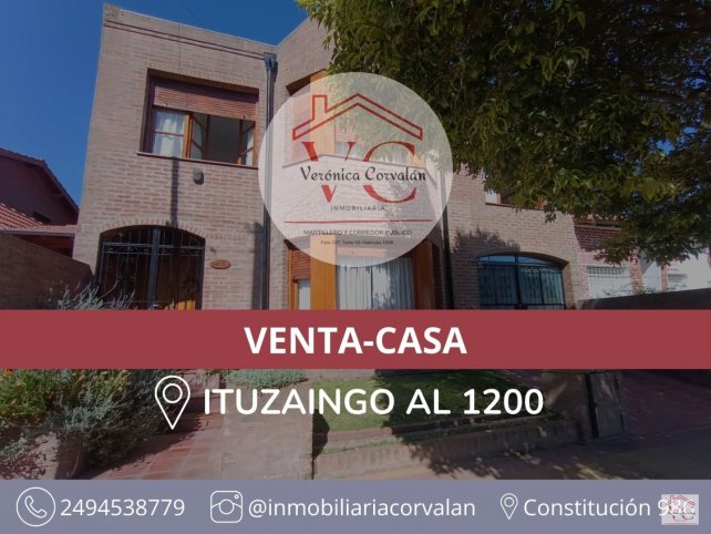 Casa 3 dorm, 250m² con garage y amplio jardín — Ituzaingo