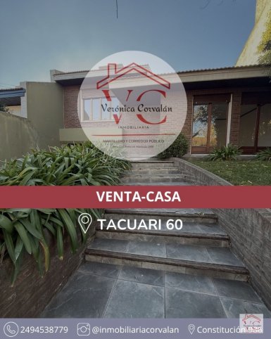 Casa 3 dorm, amplio patio con pileta — Tacuari 60