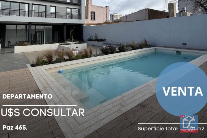 Depto 2 dorm, 130m² en Paz 465 con cochera y pileta
