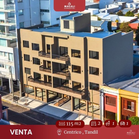 Depto 2 dorm, 115m² con cochera — Centrico