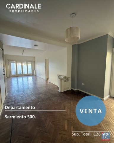 Depto en Venta 128m² 3 dorm, 3 baños, cochera — Calle Sarmiento