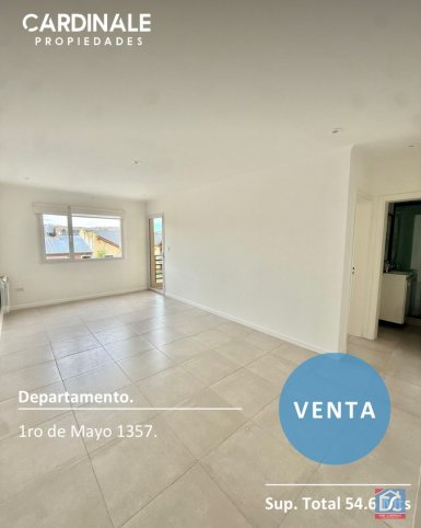 Depto 1 dorm, 54m² en 1º de Mayo 1357 con ascensor