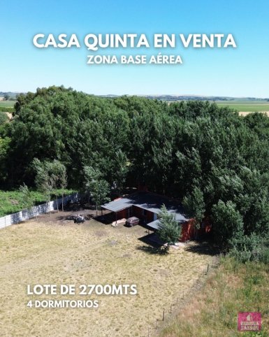 Casa quinta 4 dorm, 120m² en Zona Base Aérea