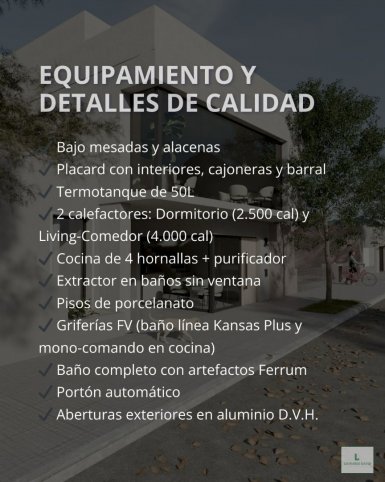 Depto 1 dorm, 45m² en Belgrano 261 — Estacionamiento opcional