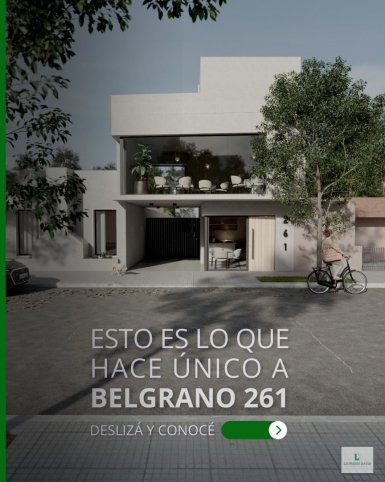 Depto 1 dorm, 45m² en Belgrano 261 — Estacionamiento opcional