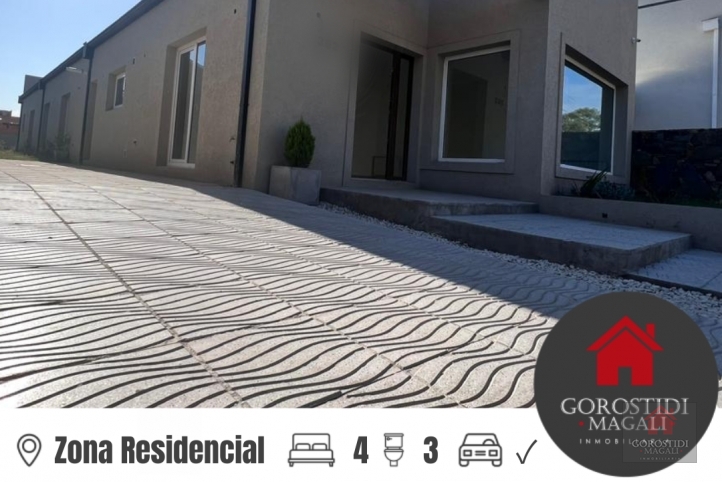 Casa 4 dorm, 600m² a estrenar con pileta — Zona Residencial
