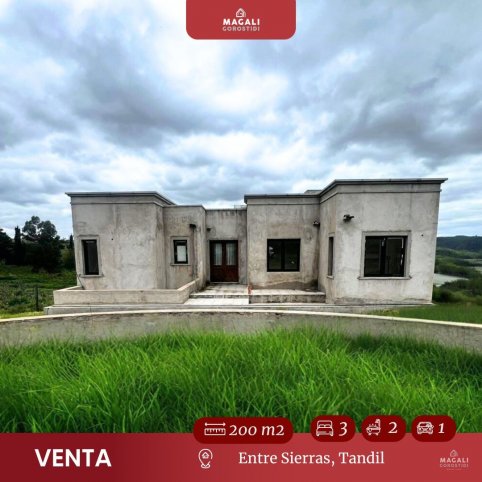 Casa 3 dorm, 220m² a terminar — Entre Sierras