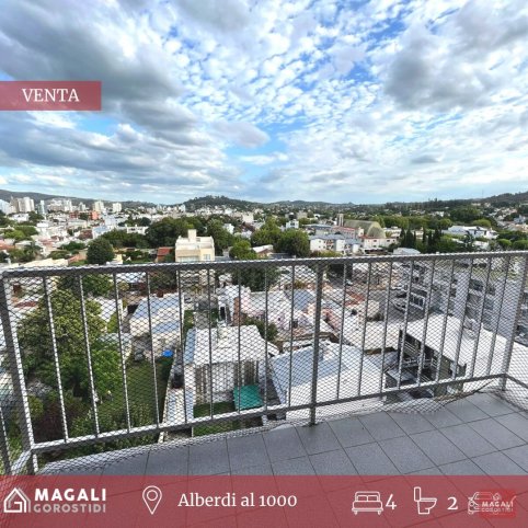 Depto 4 dorm, 100m² con cochera — Alberdi 1000