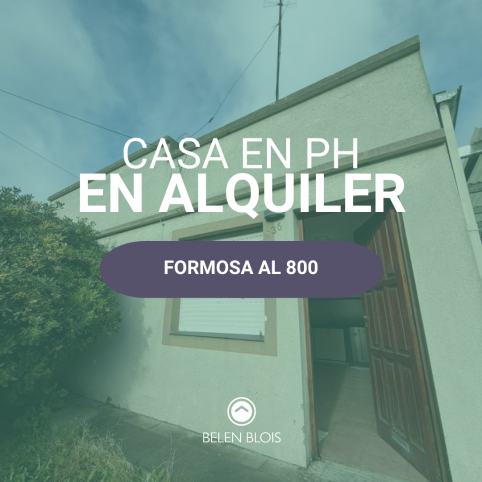 Casa 2 dorm, 60m² en alquiler - Formosa al 800